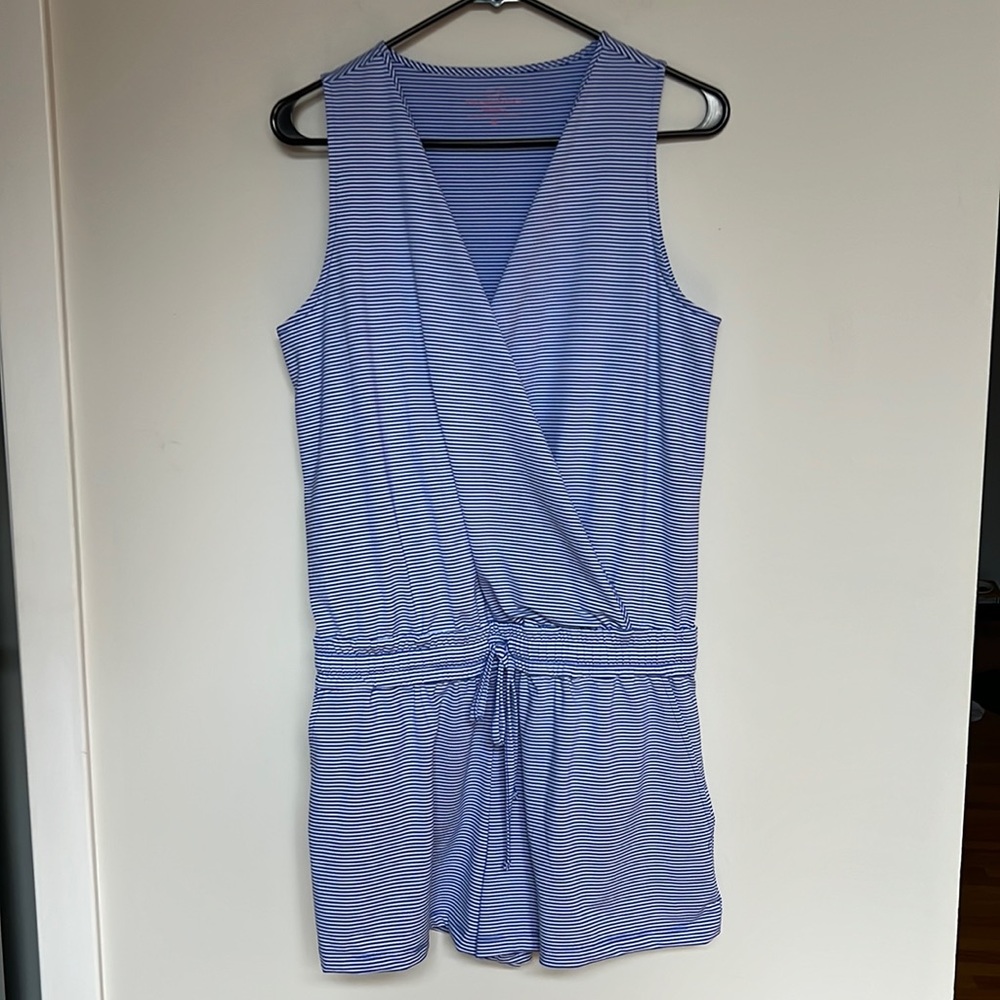 NWOT Vineyard Vines Blue/White Striped Romper M